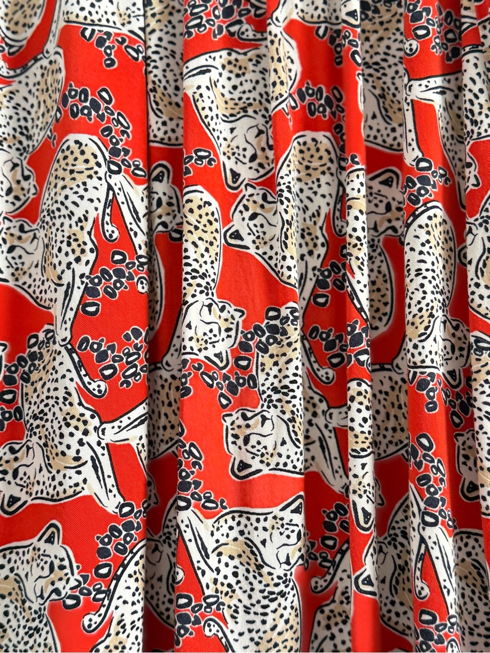 🌻 crown & ivy Red Orange Leopard-Print Peasant Top XXL - Picture 4 of 9